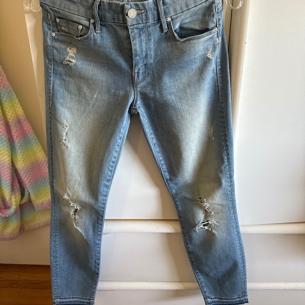 Mother, the looker undone hem Crop in the cliffhanger